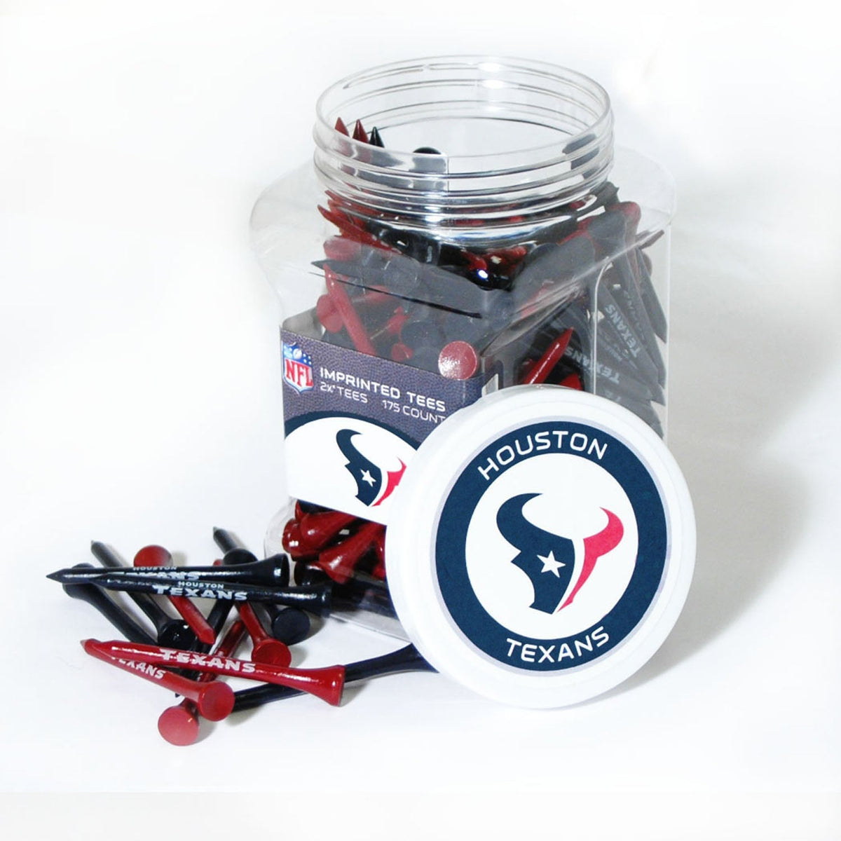 Team Golf HOU Texans Golf Tees - 175 Tee Jar - 