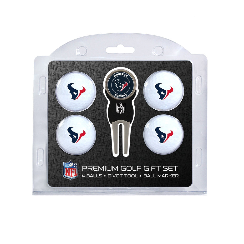 Team Golf Houston Texans Golf Gift Sets - 4 Ball Gift Set -