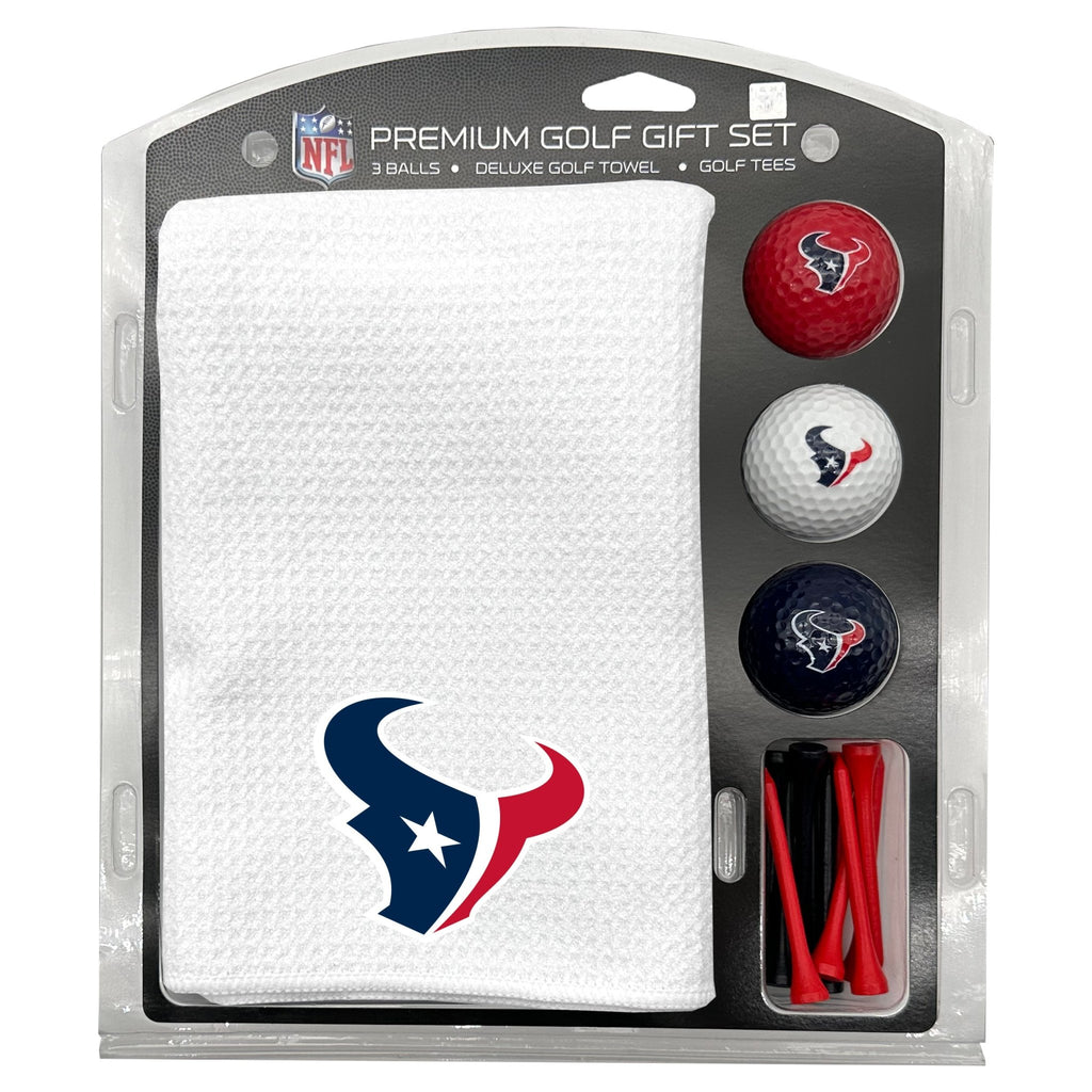 Team Golf Houston Texans Golf Gift Sets - Microfiber Towel Gift Set-White -