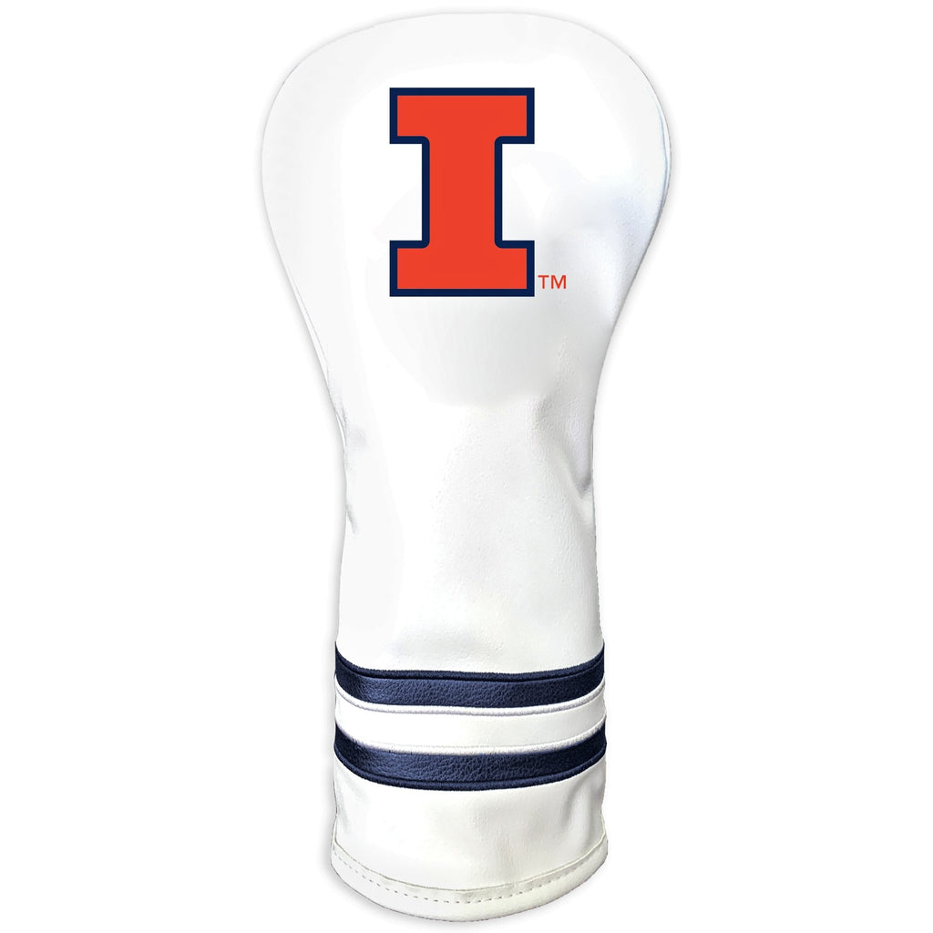 Team Golf Illinois DR/FW Headcovers - Fairway HC - Printed White