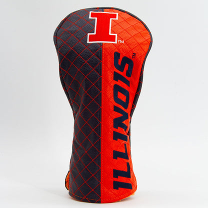 Team Golf Illinois DR/FW Quilted Headcovers - Team Golf USA