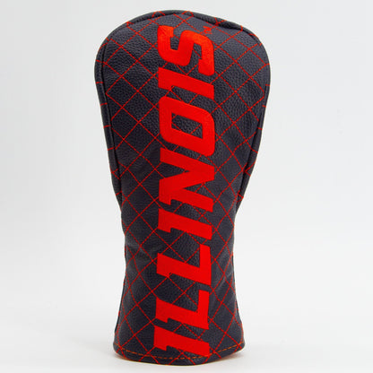 Team Golf Illinois DR/FW Quilted Headcovers - Team Golf USA