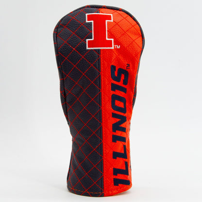 Team Golf Illinois DR/FW Quilted Headcovers - Team Golf USA
