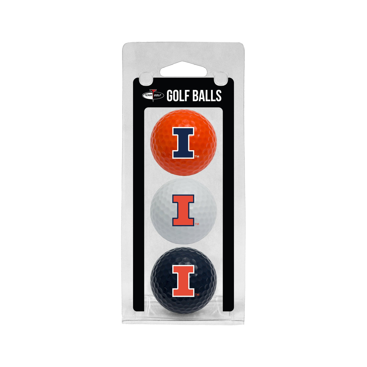 Team Golf Illinois Golf Balls - 3 Pack - Team