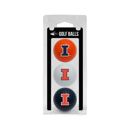 Team Golf Illinois Golf Balls - 3 Pack - Team