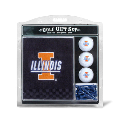 Team Golf Illinois Golf Gift Sets - Embroidered Towel Gift Set - 