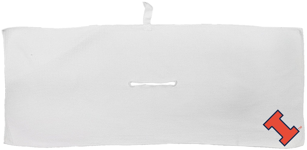 Team Golf Illinois Golf Towels - Microfiber 16X40 White - 