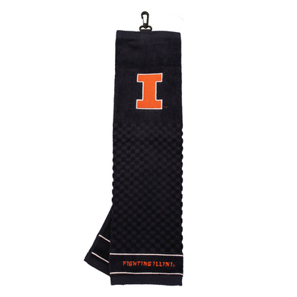 Team Golf Illinois Golf Towels - Tri - Fold 16x22 - 