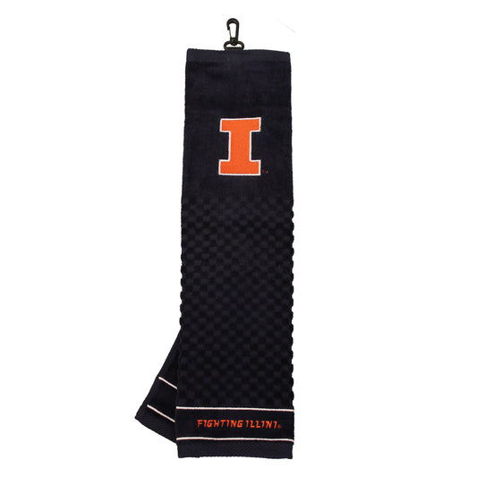 Team Golf Illinois Golf Towels - Tri - Fold 16x22 - 
