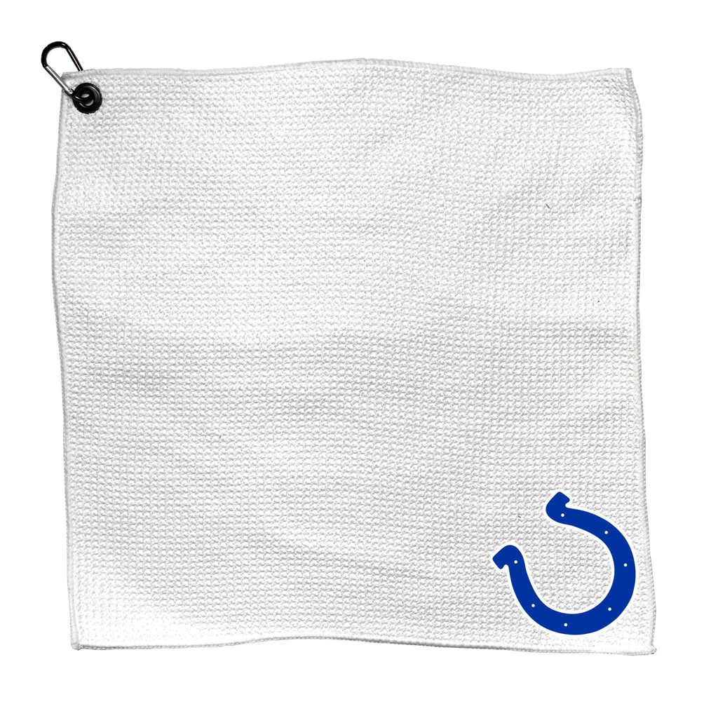 Team Golf IND Colts Golf Towels - Microfiber 15X15 White - 