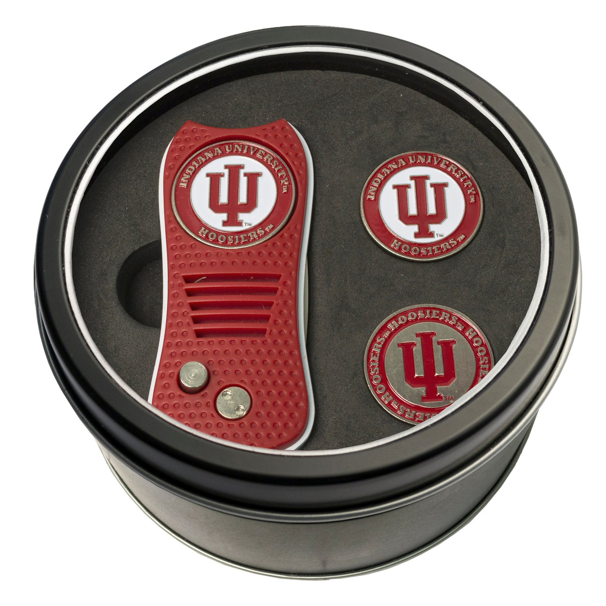 Team Golf Indiana Golf Gift Sets - Tin - Divot Tool & 2 Markers - 