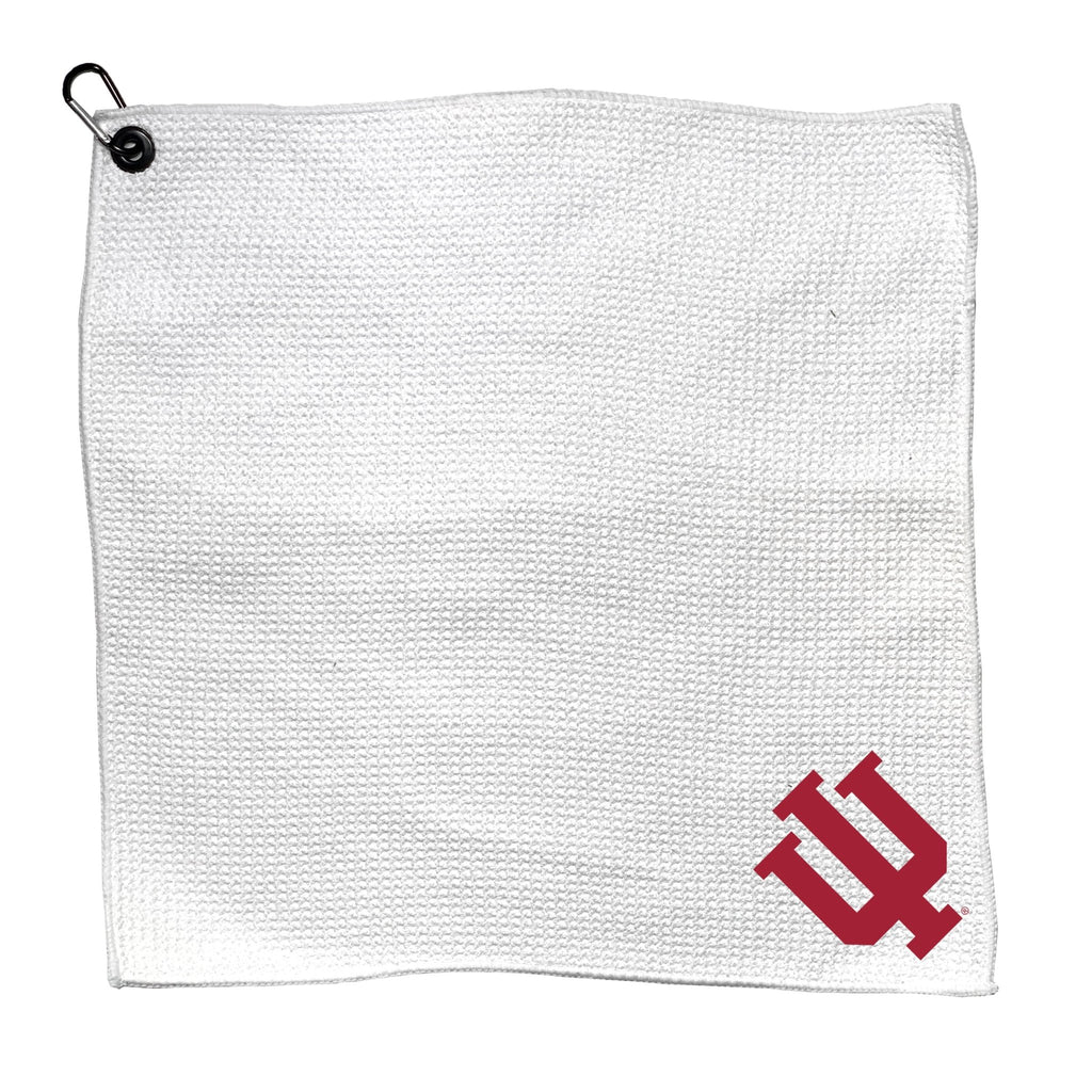 Team Golf Indiana Golf Towels - Microfiber 15X15 White - 