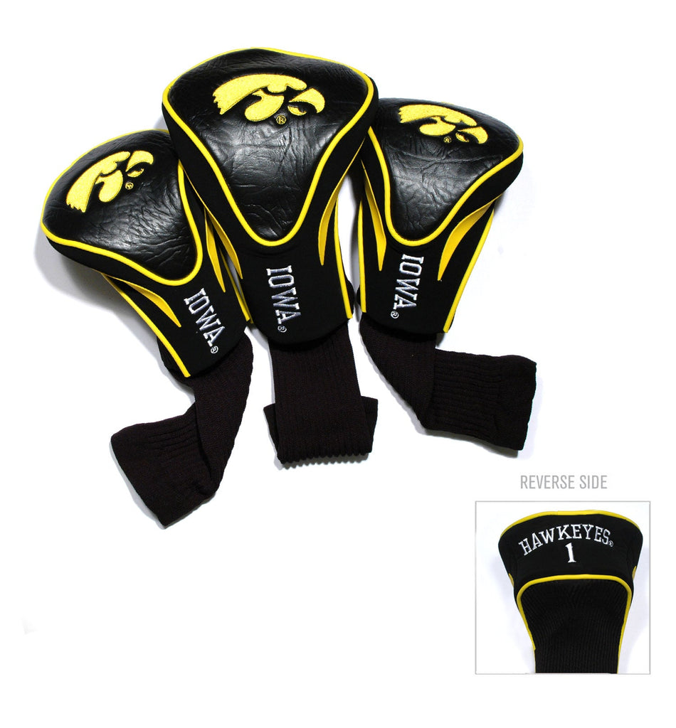 Team Golf Iowa DR/FW Headcovers - 3 Pack Contour - Embroidered