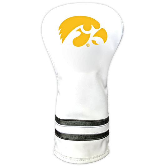 Team Golf Iowa DR/FW Headcovers - Vintage Driver HC - Printed White