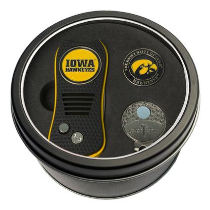 Team Golf Iowa Golf Gift Sets - Tin - Divot Tool & Hat Clip - 