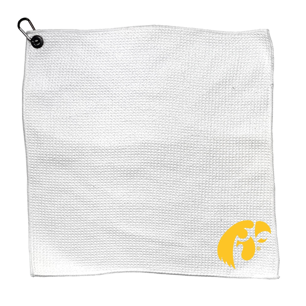 Team Golf Iowa Golf Towels - Microfiber 15X15 White - 
