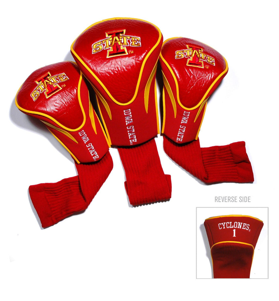 Team Golf Iowa St DR/FW Headcovers - 3 Pack Contour - Embroidered