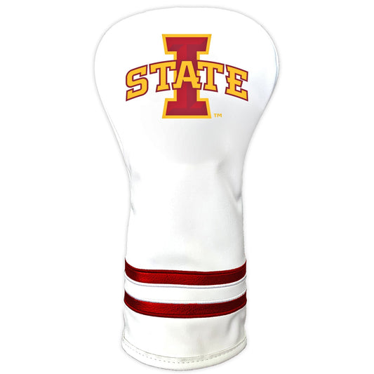 Team Golf Iowa St DR/FW Headcovers - Vintage Driver HC - Printed White
