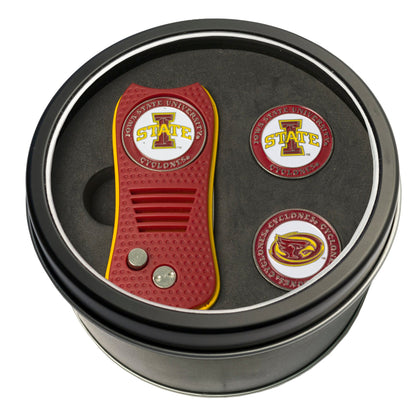Team Golf Iowa St Golf Gift Sets - Tin - Divot Tool & 2 Markers - 