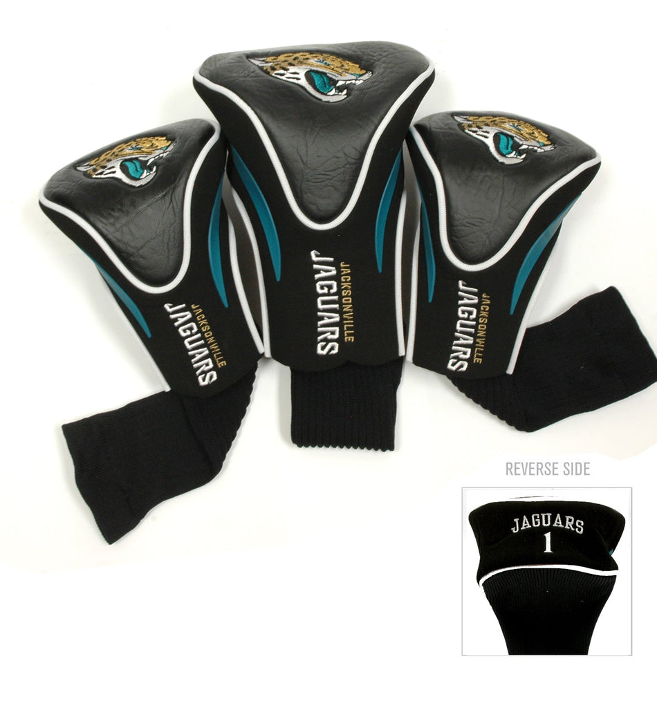 Team Golf Jacksonville Jaguars DR/FW Headcovers - 3 Pack Contour - Embroidered