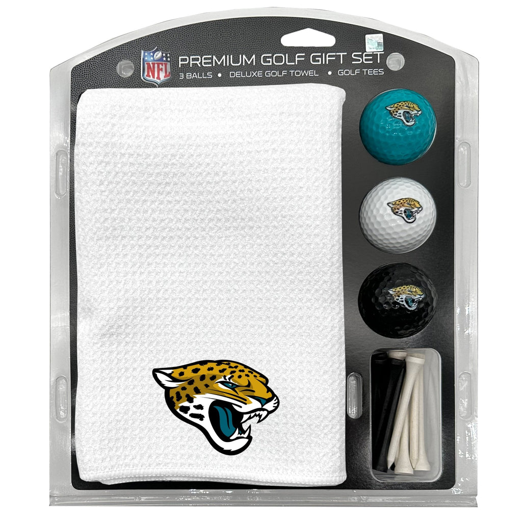 Team Golf Jacksonville Jaguars Golf Gift Sets - Microfiber Towel Gift Set-White -