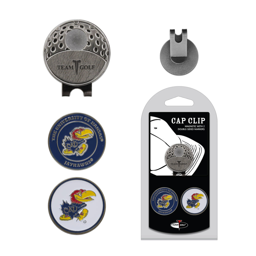 Team Golf Kansas Ball Markers - Hat Clip - 2 markers - 