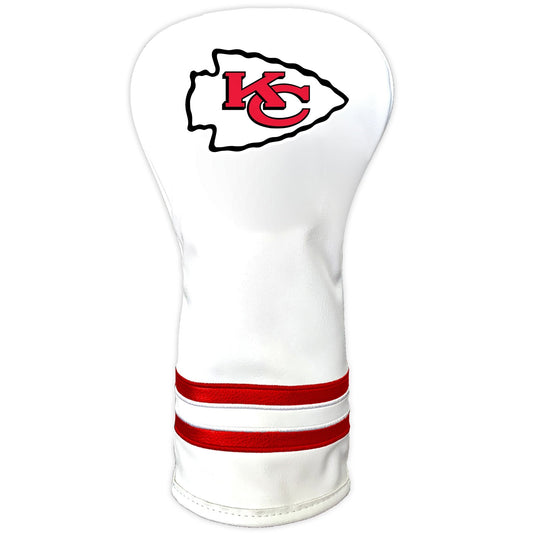 Team Golf Kansas City Chiefs DR/FW Headcovers - Vintage Driver HC - Printed White