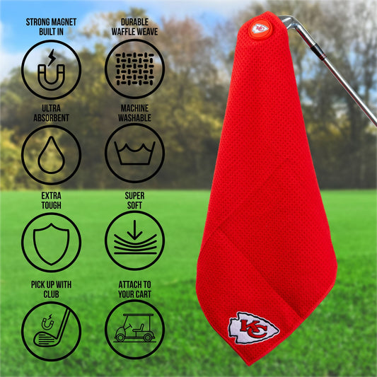 Team Golf Kansas City Chiefs Magnetic Golf Towel - Team Golf USA