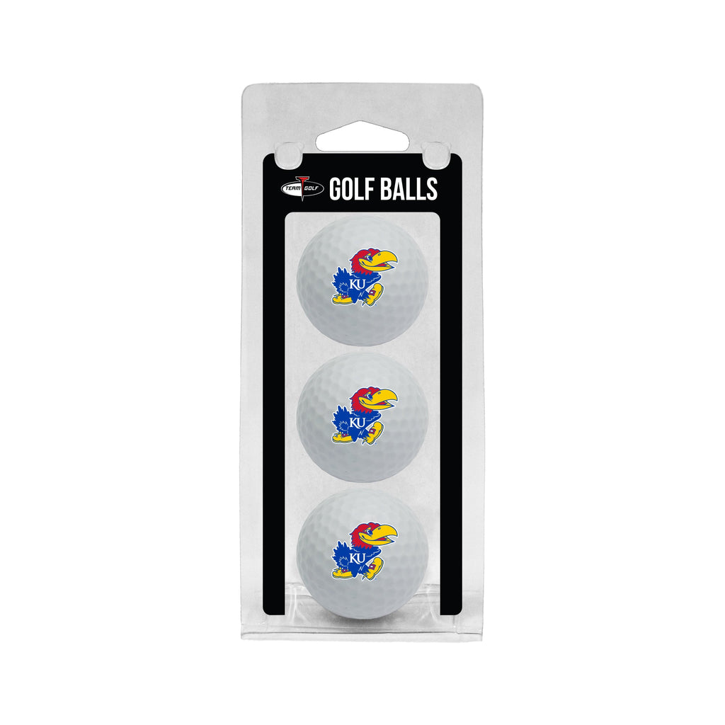 Team Golf Kansas Golf Balls - 3 Pack - White