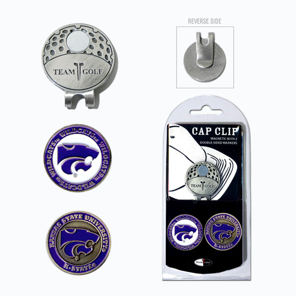 Team Golf Kansas St Ball Markers - Hat Clip - 2 markers - 