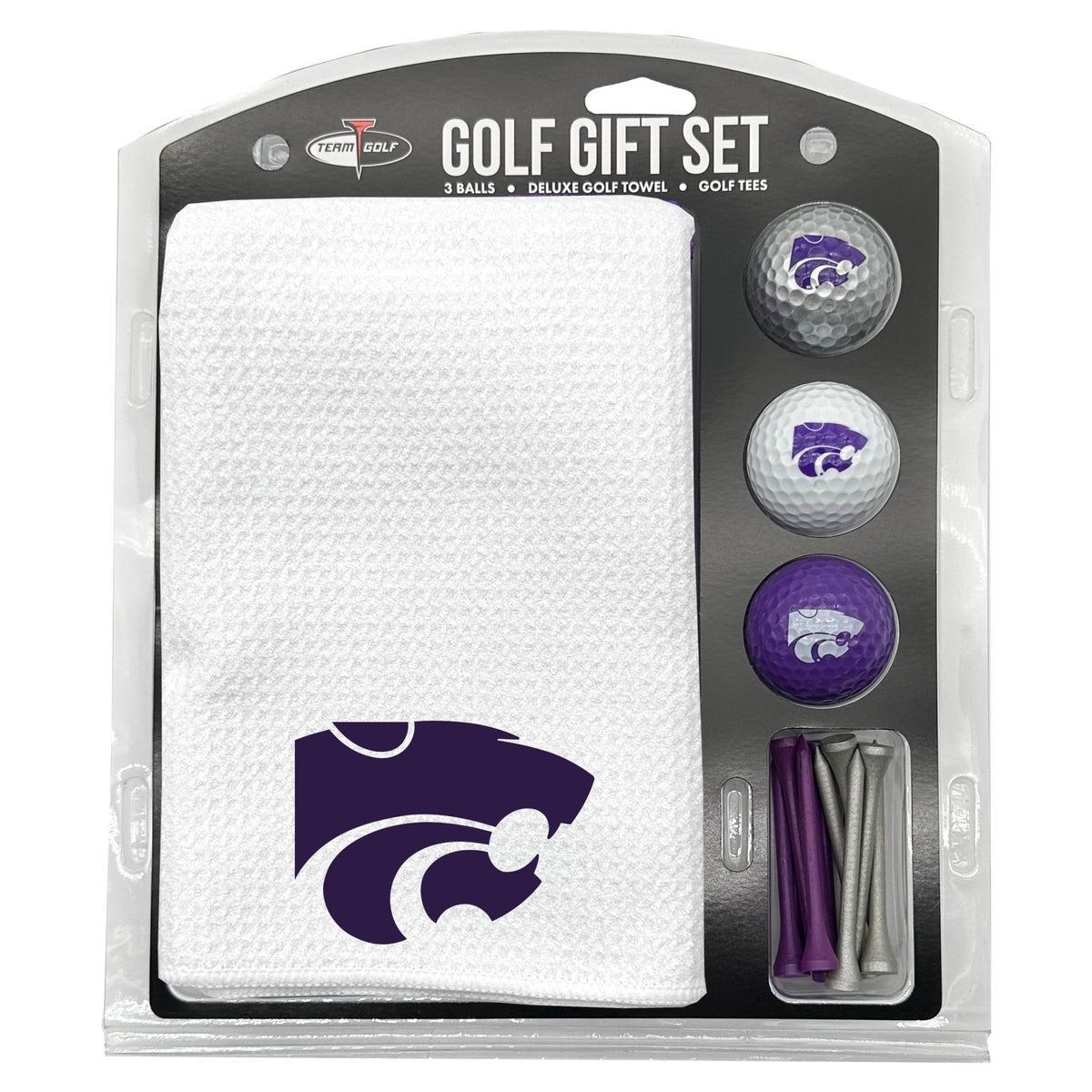 Team Golf Kansas St Golf Gift Sets - Microfiber Towel Gift Set - White - 