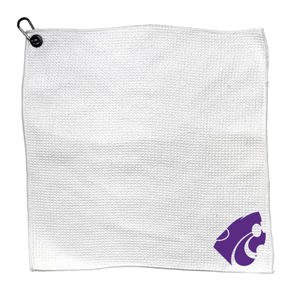 Team Golf Kansas St Golf Towels - Microfiber 15X15 White - 