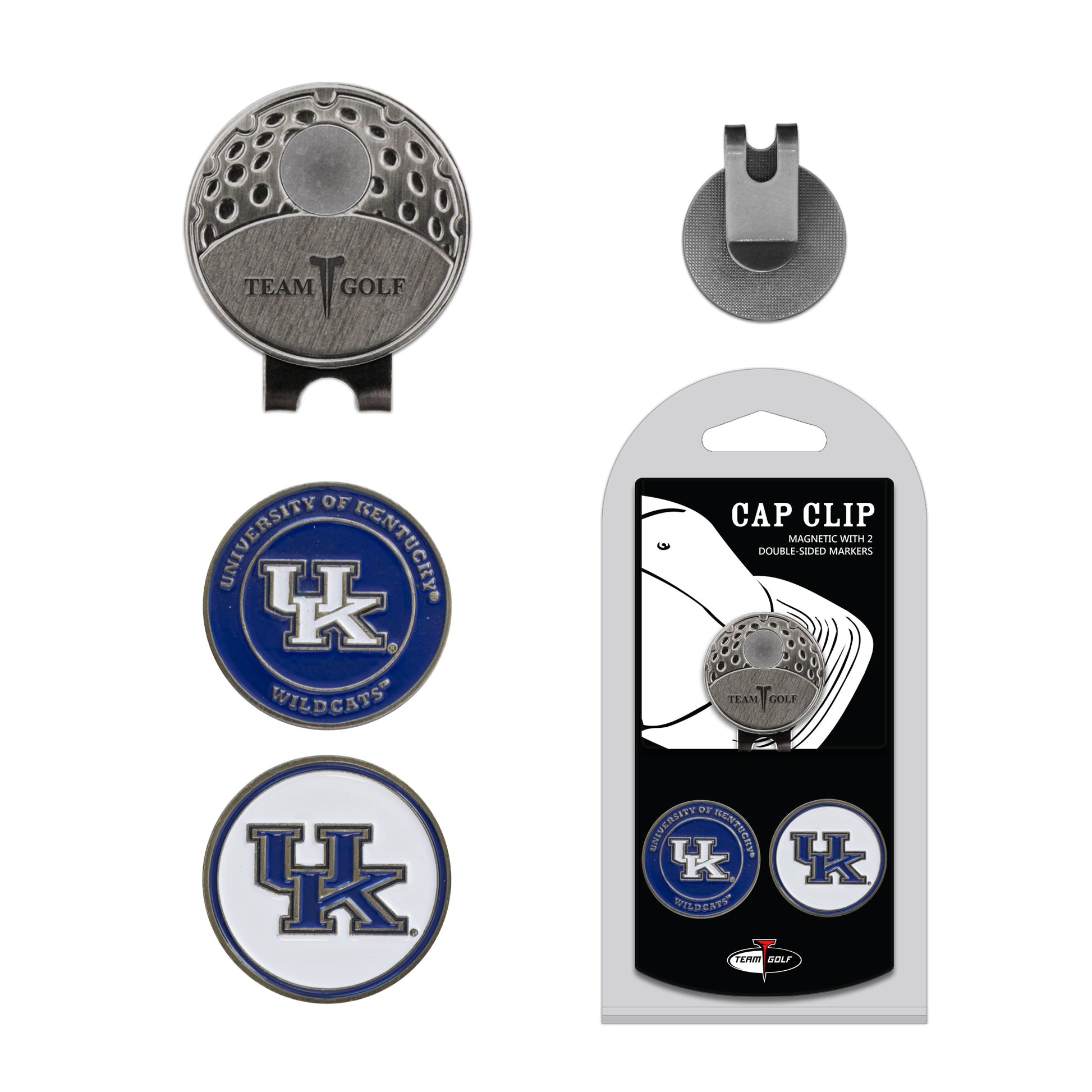 Team Golf Kentucky Ball Markers - Hat Clip - 2 markers - 
