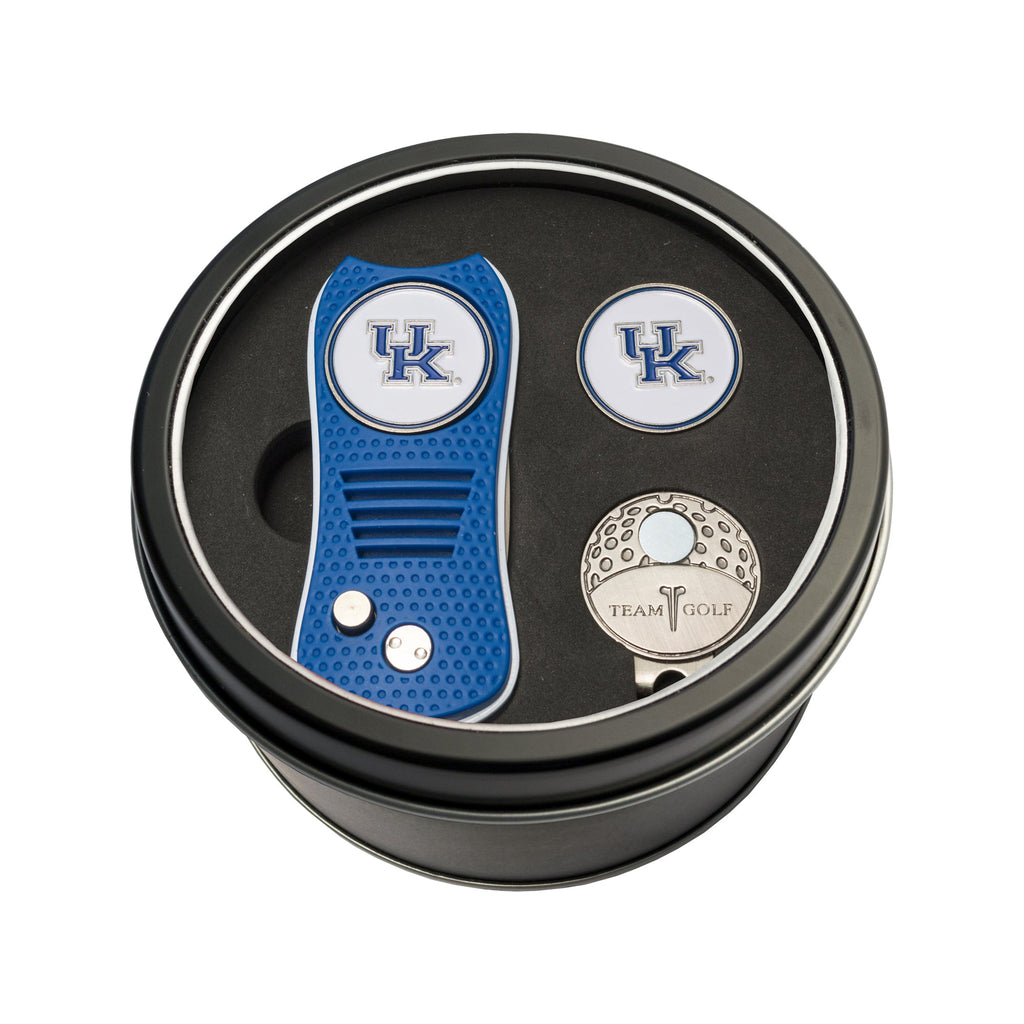 Team Golf Kentucky Golf Gift Sets - Tin - Divot Tool & Hat Clip - 