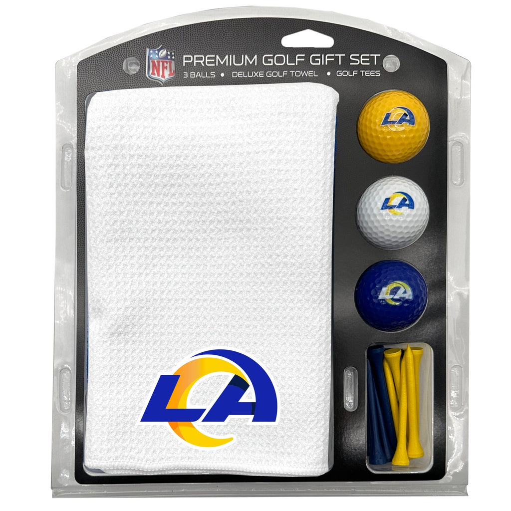 Team Golf LA Rams Golf Gift Sets - Microfiber Towel Gift Set-White -