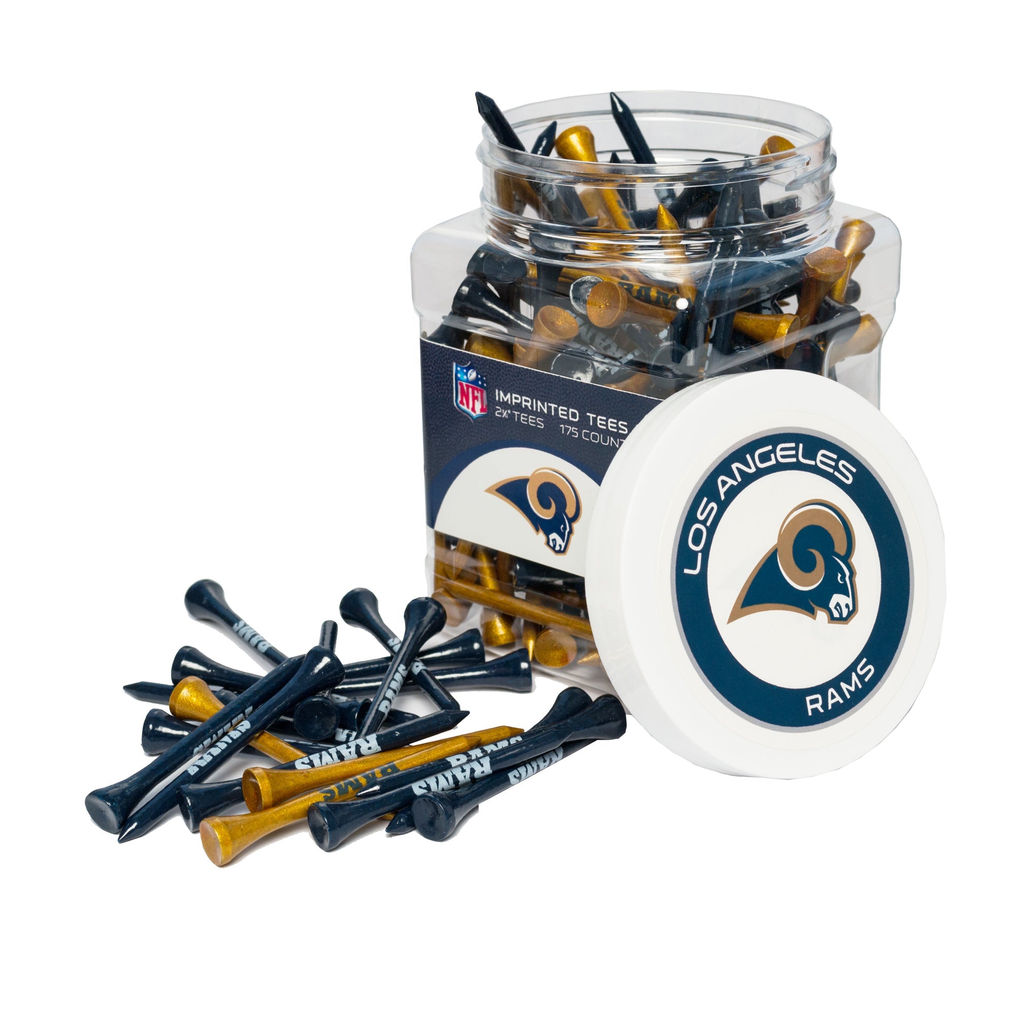 Team Golf LA Rams Golf Tees - Black Square Golf