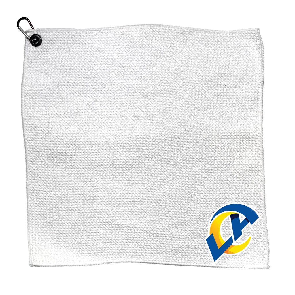 Team Golf LA Rams Golf Towels - Microfiber 15X15 White - 