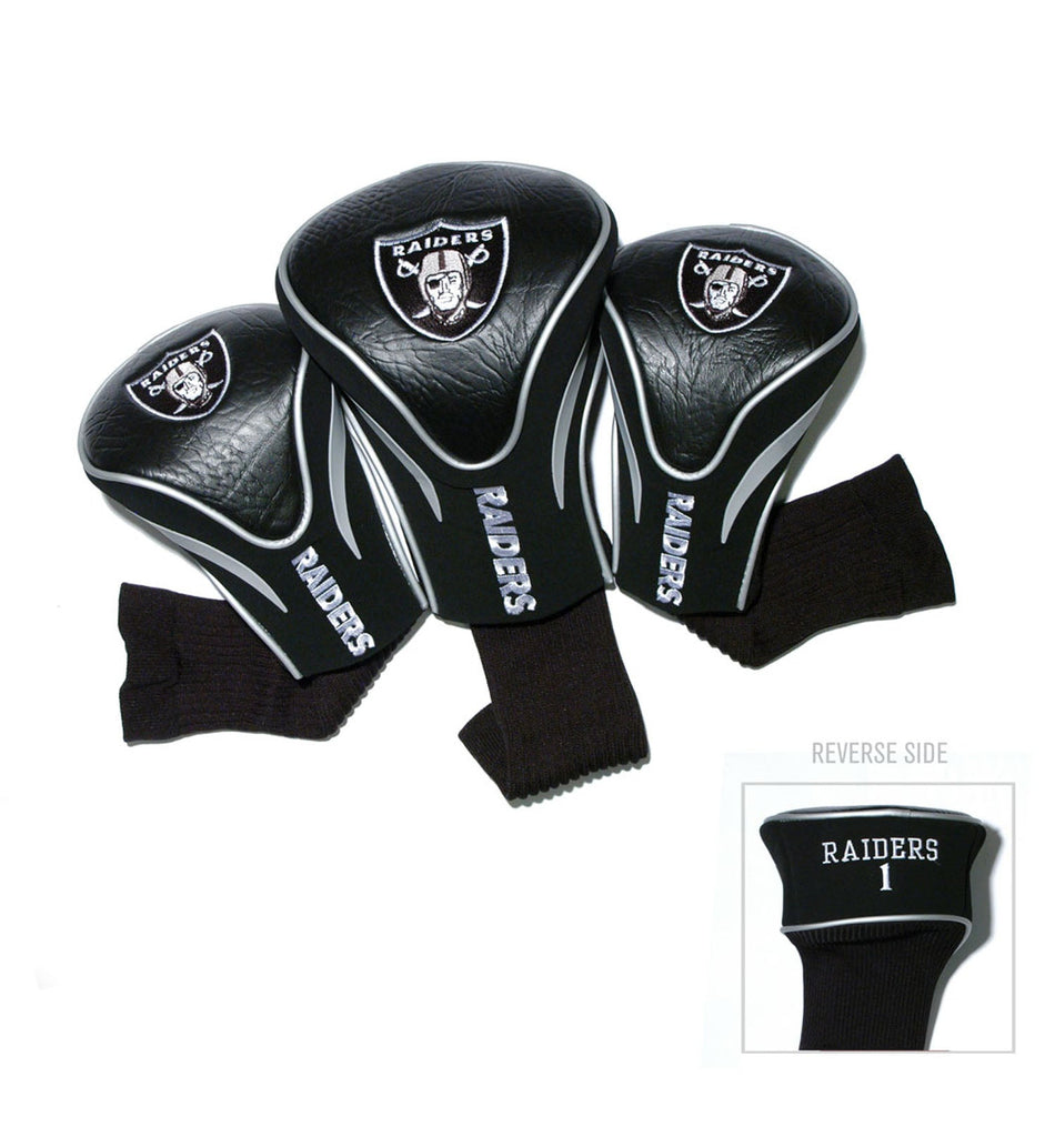 Team Golf Las Vegas Raiders DR/FW Headcovers - 3 Pack Contour - Embroidered