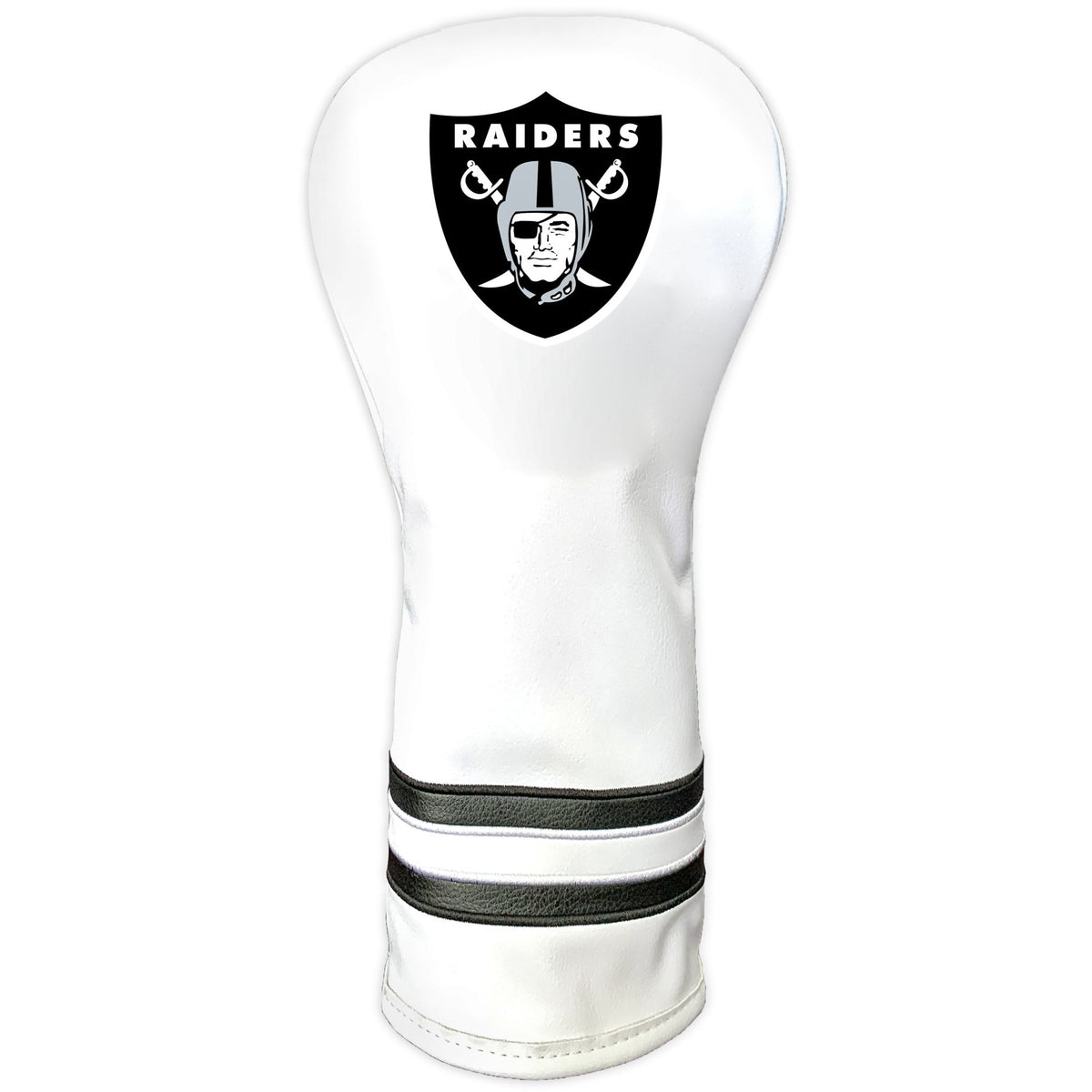 Team Golf Las Vegas Raiders DR/FW Headcovers - Fairway HC - Printed White
