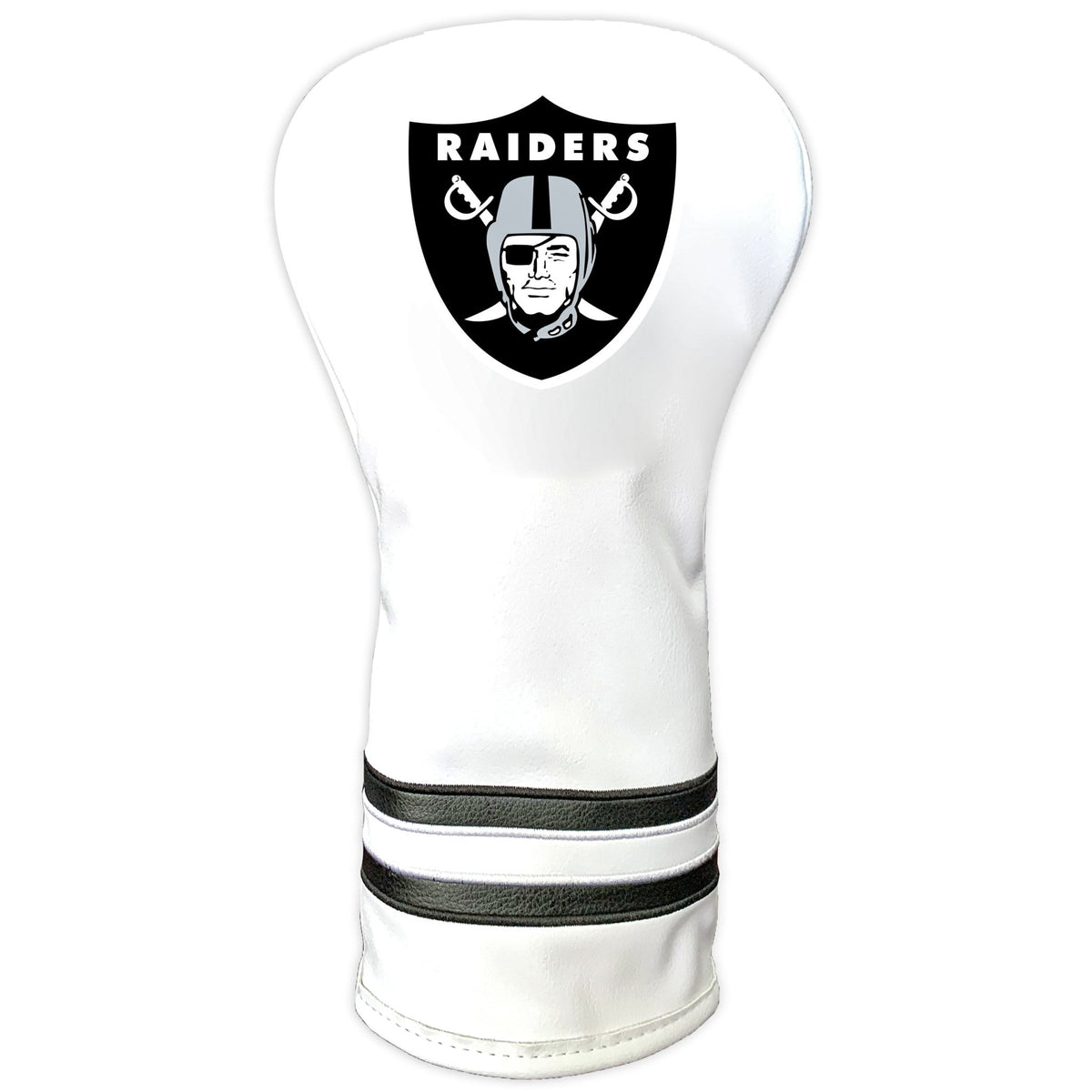 Team Golf Las Vegas Raiders DR/FW Headcovers - Vintage Driver HC - Printed White