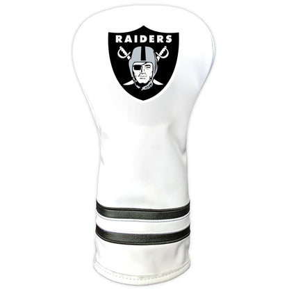 Team Golf Las Vegas Raiders DR/FW Headcovers - Vintage Driver HC - Printed White