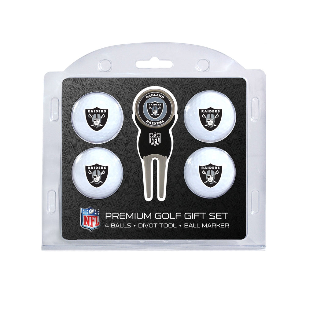 Team Golf Las Vegas Raiders Golf Gift Sets - 4 Ball Gift Set -