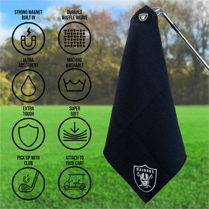 Team Golf Las Vegas Raiders Magnetic Golf Towel - Team Golf USA