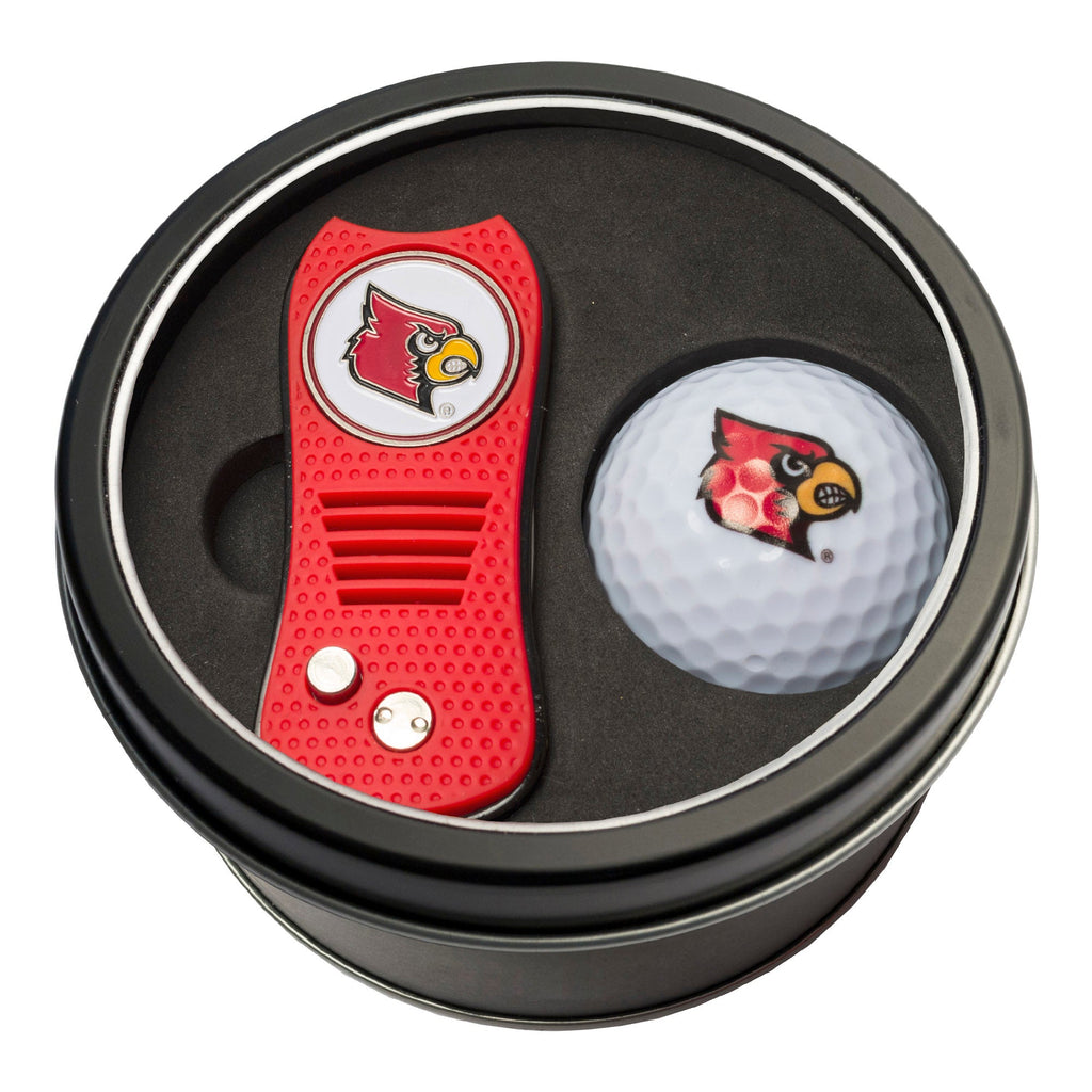 Team Golf Louisville Golf Gift Sets - Tin - Divot Tool & Golf Ball - 