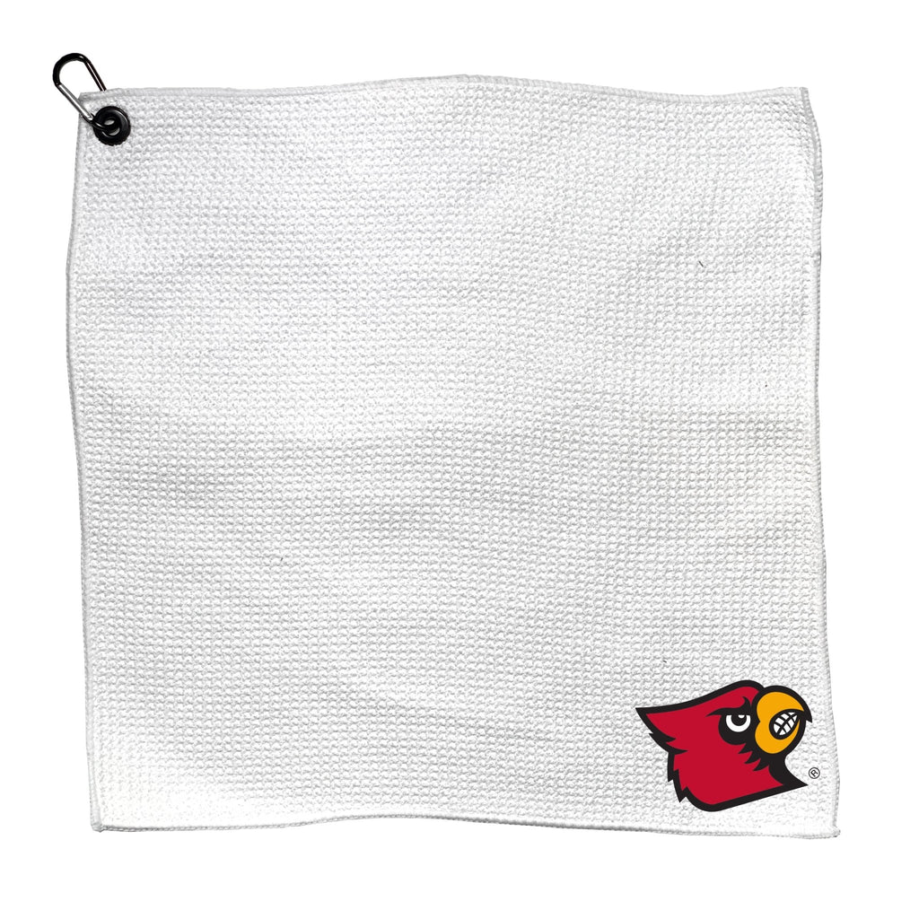 Team Golf Louisville Golf Towels - Microfiber 15X15 White - 