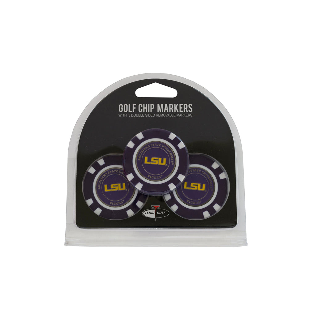 Team Golf LSU Ball Markers - 3 Pack Golf Chip Markers - 
