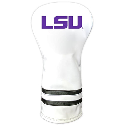 Team Golf LSU DR/FW Headcovers - Vintage Driver HC - Printed White