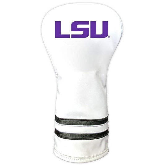 Team Golf LSU DR/FW Headcovers - Vintage Driver HC - Printed White