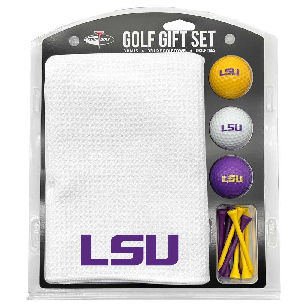 Team Golf LSU Golf Gift Sets - Microfiber Towel Gift Set - White - 