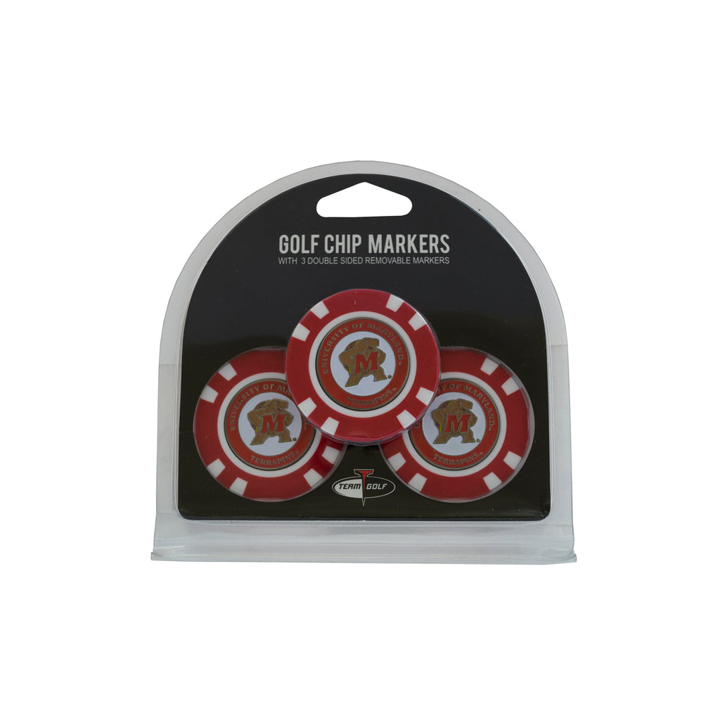 Team Golf Maryland Ball Markers - 3 Pack Golf Chip Markers - 